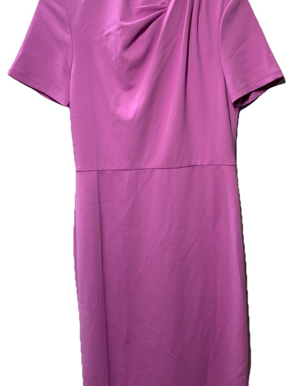 Maggy London Womens Chic Asymmetric Crew Neck Short Sleeve Below The Knee Size 6